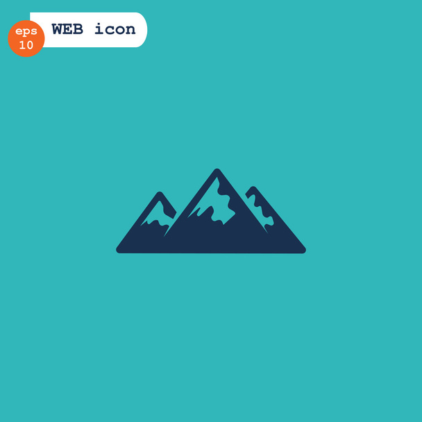 Mountains hiking icon - Vektor, kép
