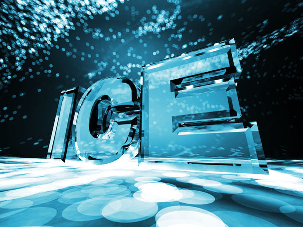 A palavra "Gelo" em um fundo colorido
 - Foto, Imagem