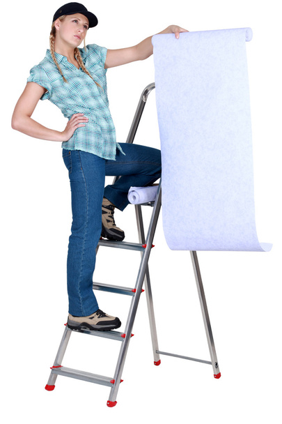 Decorator considering a wallpaper - Фото, изображение