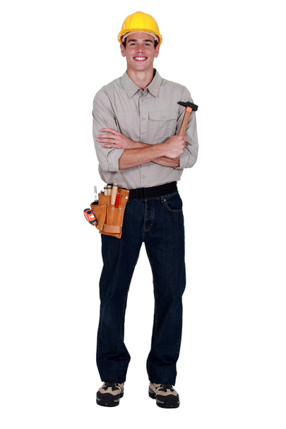 Craftsman hammer in hand - Foto, afbeelding