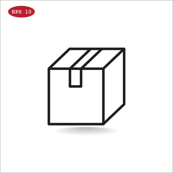 cardboard box icon - Vektor, kép