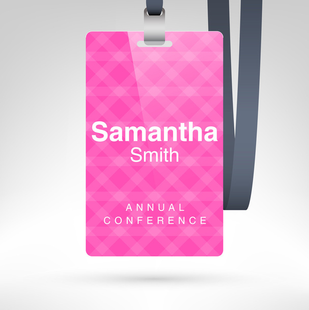 Blank badge template in plastic holder   - Vector, Image
