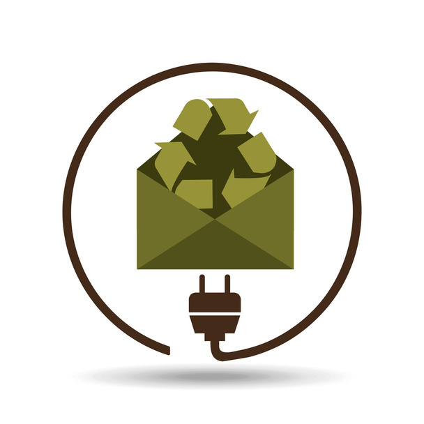 ecology house icon - Vector, Image
