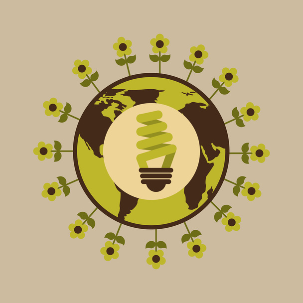 ecology house icon - Vector, Image