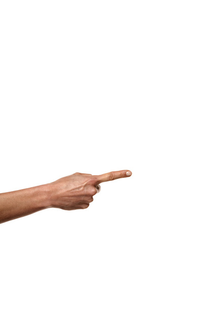 Finger pointing isolated on white - Fotó, kép