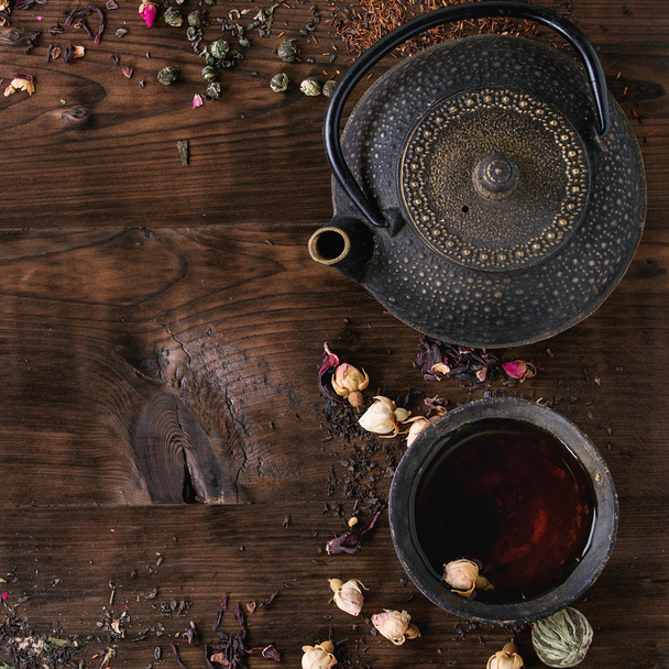 Assortment of tea as background - Fotó, kép
