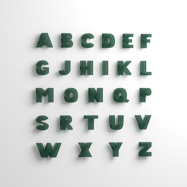 betűtípus-3D-s illusztráció, a nagy betűk állandó - Fotó, kép
