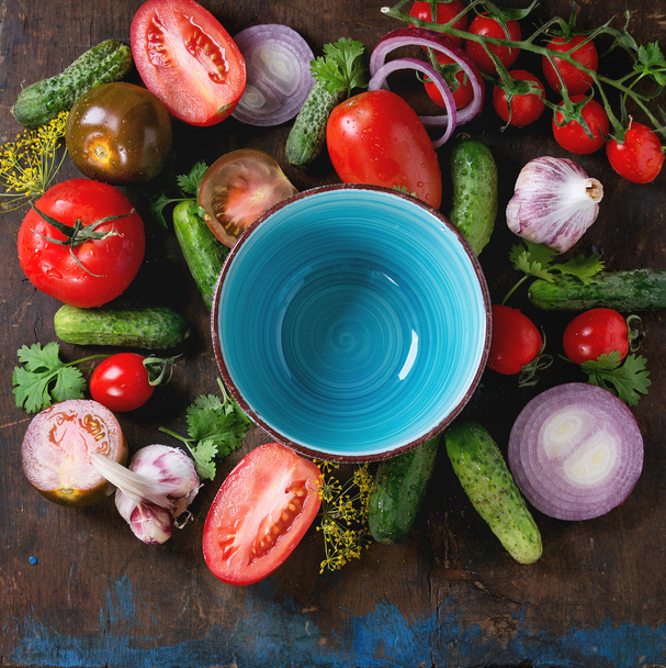 arka plan domates ve salatalık ile - Fotoğraf, Görsel