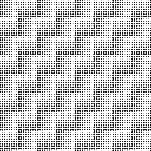 nahtloser Vektor-Halbton-Zick-Zack-karierter Muster-Hintergrund. schwarz-weiß - Vektor, Bild