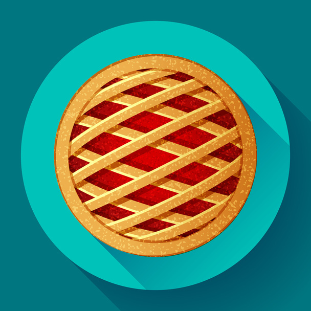 Apple Pie vektorové ikony byt určen styl - Vektor, obrázek