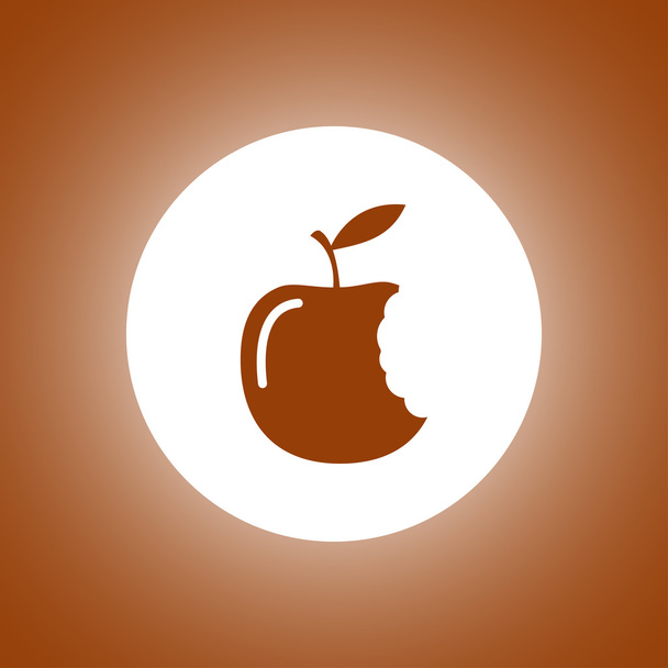 Apfel-Ikone gebissen - Vektor, Bild