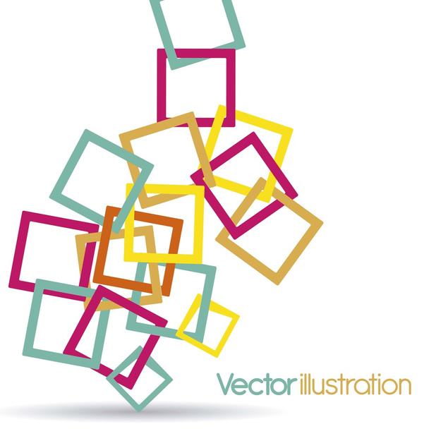 farbige Quadrate - Vektor, Bild