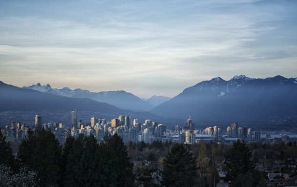 Vancouver városkép naplementekor - Fotó, kép