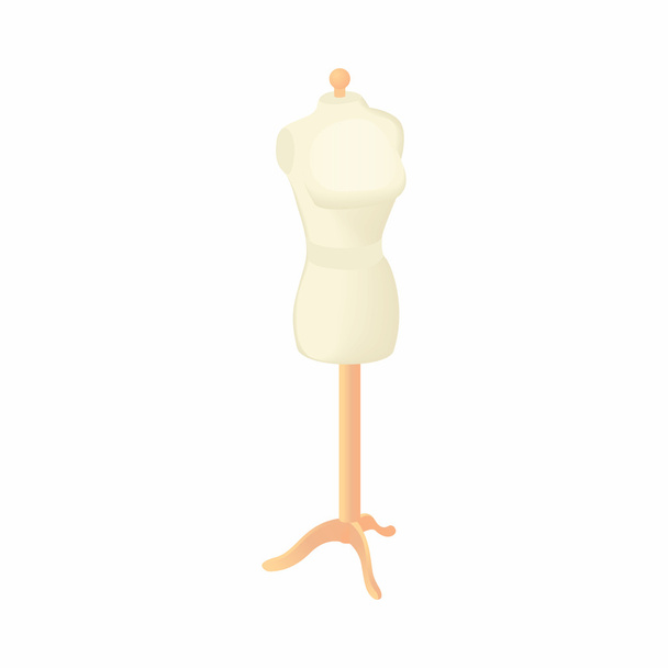 Sewing mannequin icon, cartoon style - Vector, Image
