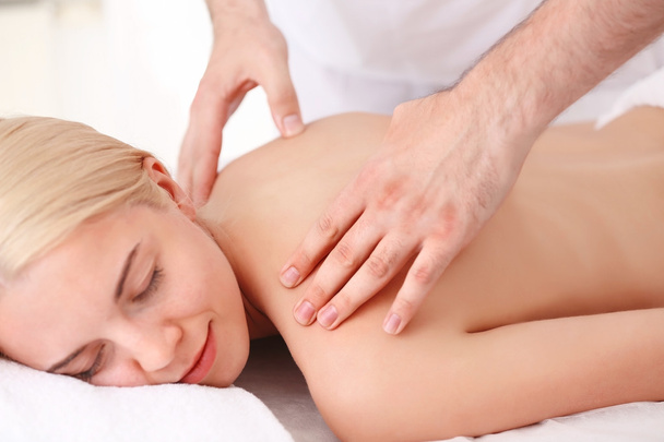 woman getting back massage - Foto, immagini