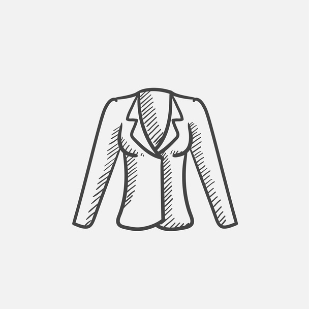 Jacket sketch icon. - Vektor, kép