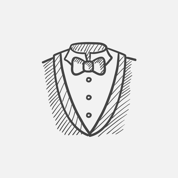 Male suit sketch icon. - Vektör, Görsel