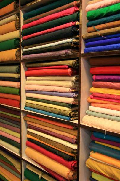 Fabric Shop - Jaipur, India - Foto, afbeelding