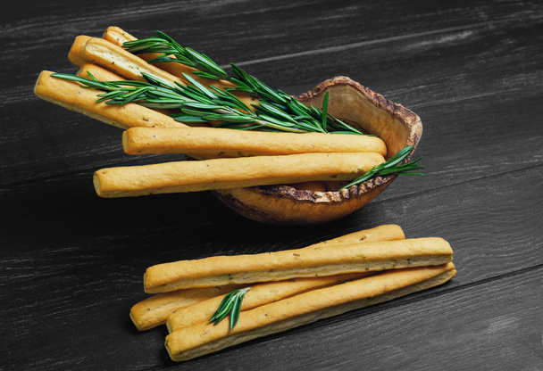 Crispy bread sticks with thyme and rosemary  - Photo, Image