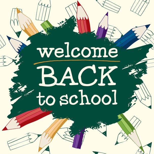 Back to School with pencils - Vector, Image