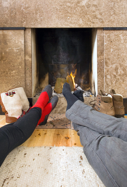 Warming feet - Foto, Bild