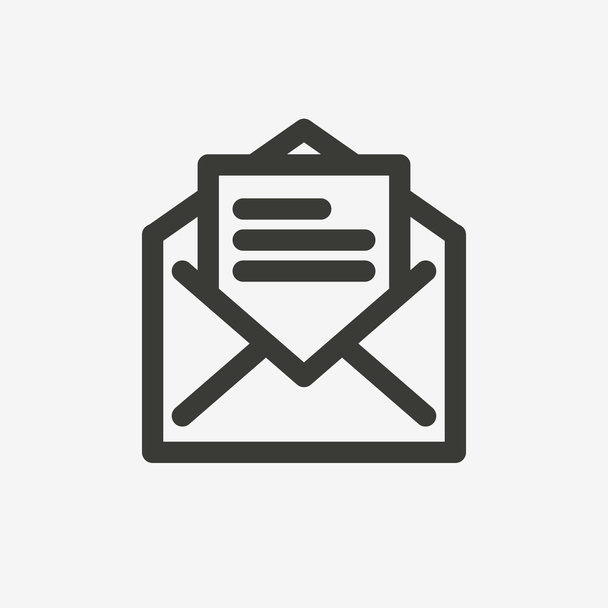 open envelope icon - Vector, Imagen