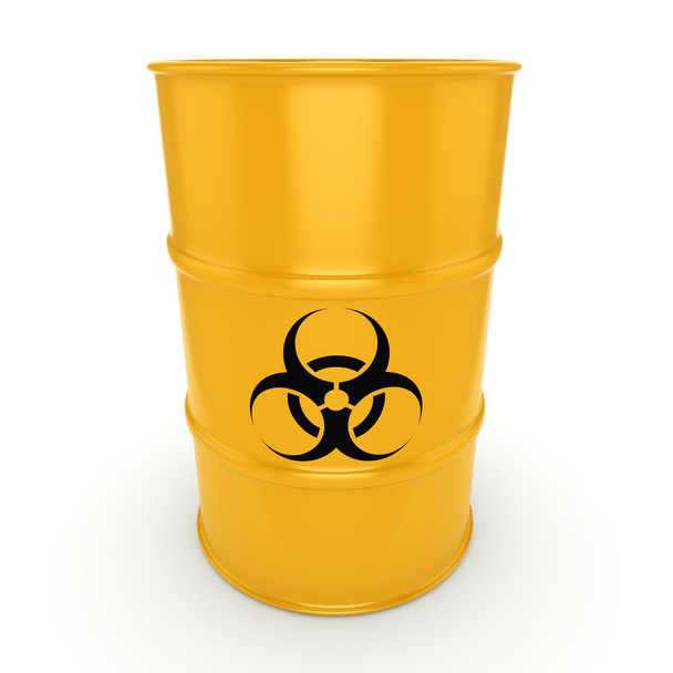 3D rendering biohazard barrel - Zdjęcie, obraz
