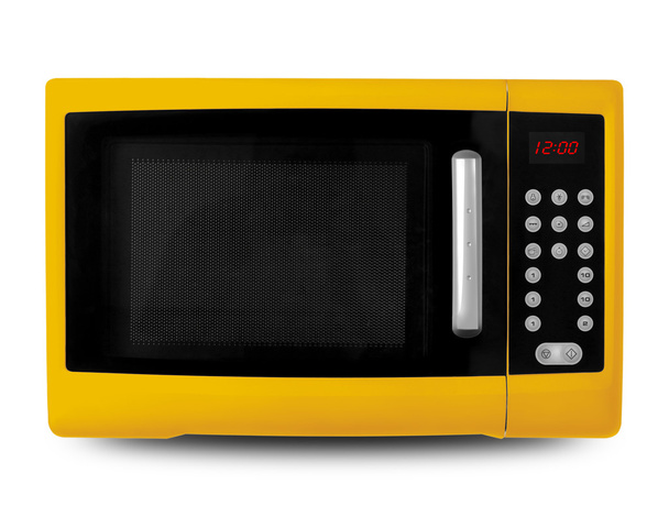 Household appliances - Yellow Microwave - Photo, Image