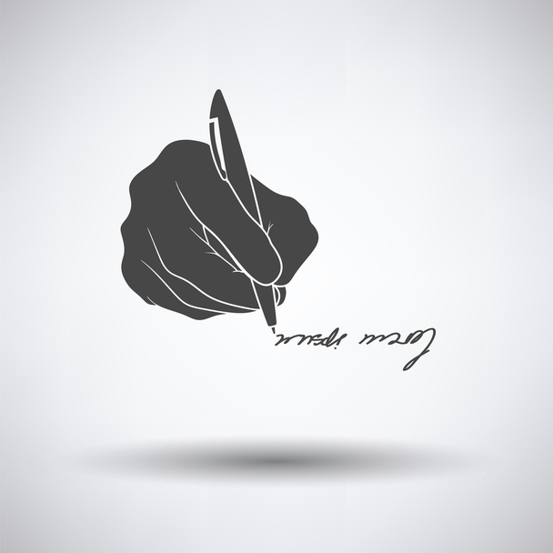 Signing hand icon - Vector, Image