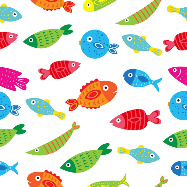 Fish seamless texture, fish, background, wallpaper. Vector illustration - ベクター画像