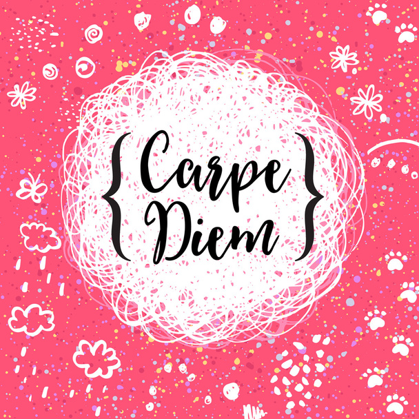 Carpe diem - latin phrase  - Vector, Image
