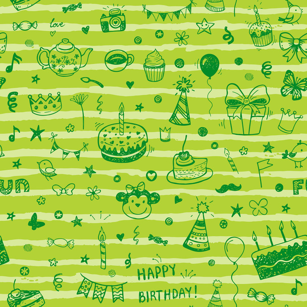 happy birthday seamless pattern - Vector, Image