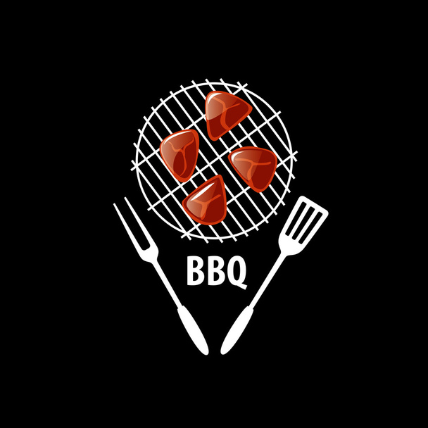 Grillsütő fél logo - Vektor, kép