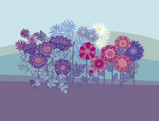 Chrysanthemenblume Gestaltungselement. Aster florale Dekoration ve - Vektor, Bild