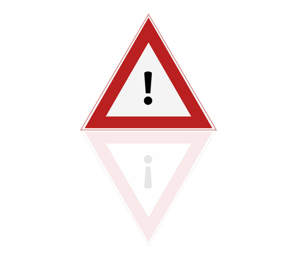 Znak drogowy ostrzegawczy ilustrowane - Zdjęcie, obraz