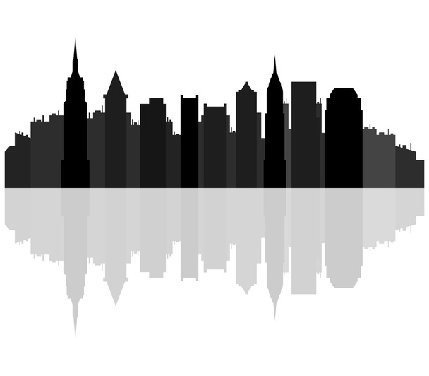 New York 's skyline on a white background
 - Фото, изображение