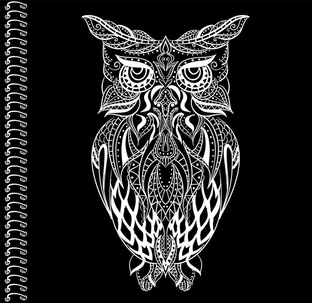Ethnic. Hipster. Owl for prints. - Vetor, Imagem