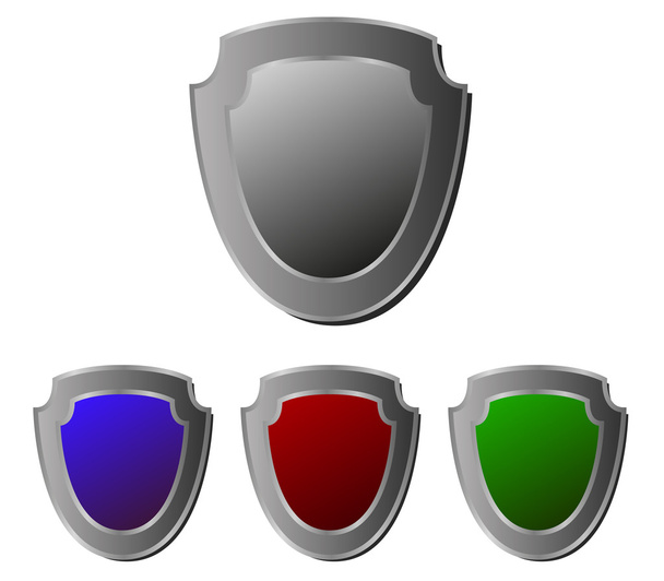 conjunto de escudos iconos sobre fondo blanco
 - Foto, imagen