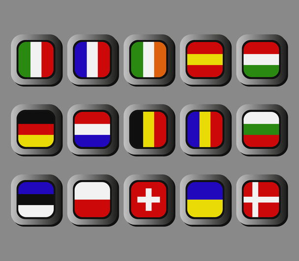 conjunto de bandeiras da Europa
 - Foto, Imagem