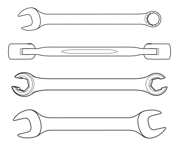 Set di icone chiavi su sfondo bianco
 - Vettoriali, immagini