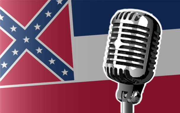 Bandeira e microfone do Mississippi
 - Vetor, Imagem
