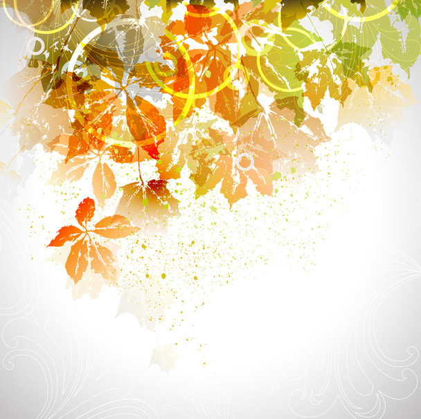 秋の組成のラスター バージョン - ベクター画像