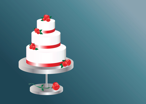 esküvői torta - Vektor, kép
