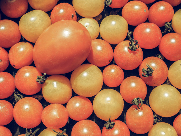 Cherry tomato vegetables background vintage desaturated - Фото, изображение