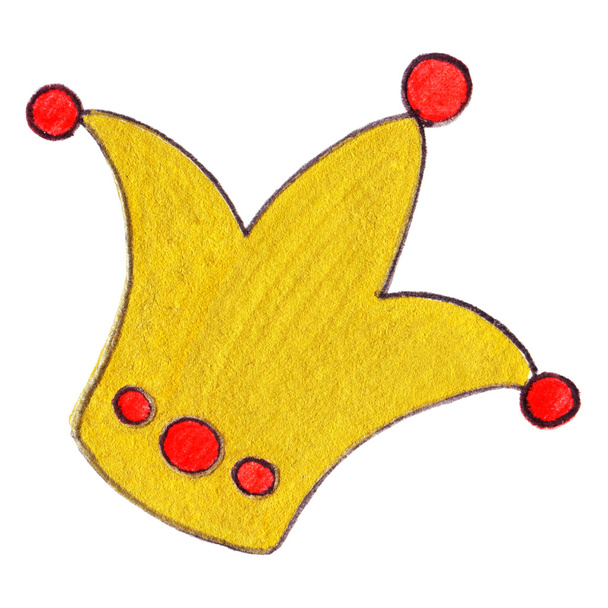 Golden gold king queen crown symbol isolated - Photo, Image