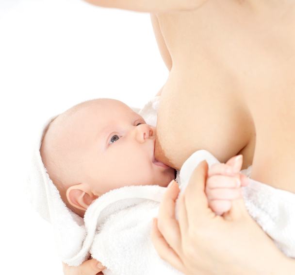 Mother breast feeding her infant - 写真・画像