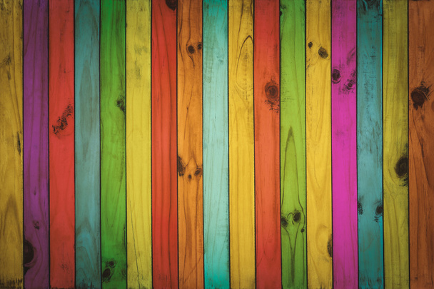 vintage colorido fundo de madeira
 - Foto, Imagem