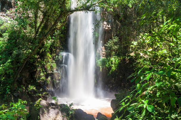 Cachoeira Salto Chico em Iguacu (Iguazu) cai em uma fronteira e Argentina
 - Foto, Imagem