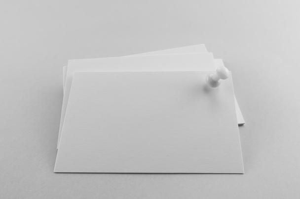 Blank business card, postcard with soft shadows. - Fotoğraf, Görsel