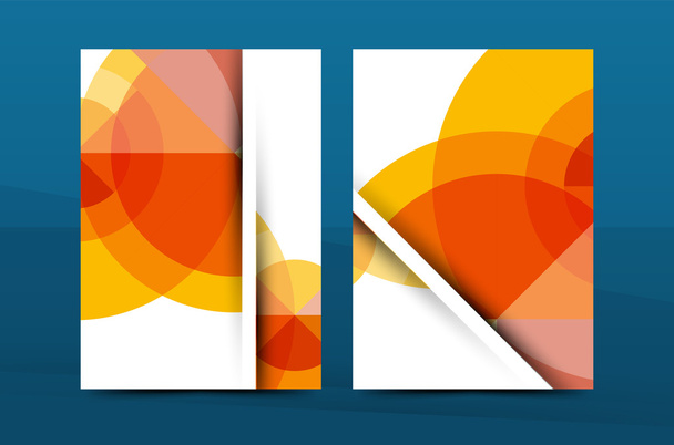 Orange annual report A4 cover. Brochure template layout, magazine, flyer or booklet - Vector, Image
